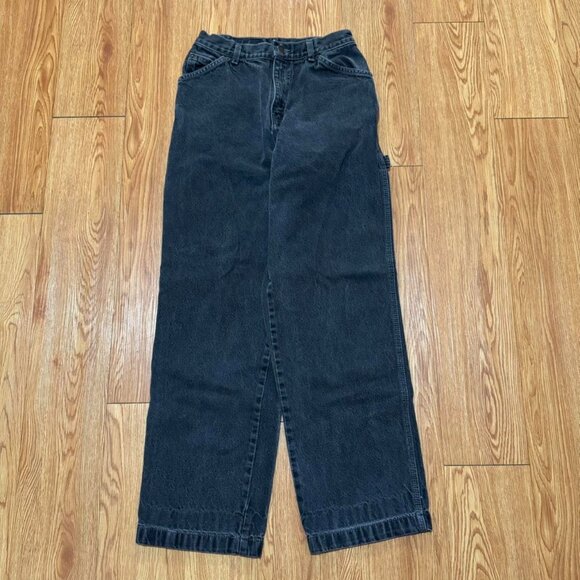 Vintage‎ 90s Gitano Baggy Wide Leg Carpenter Black Jeans - Picture 1 of 7